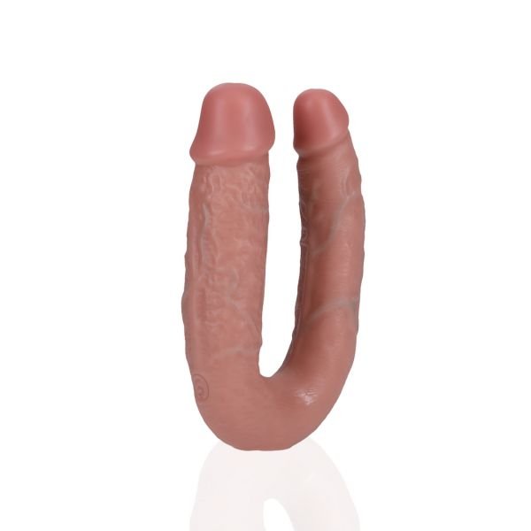 RealRock Dildo doble en forma de U 12,7 cm - Color carne