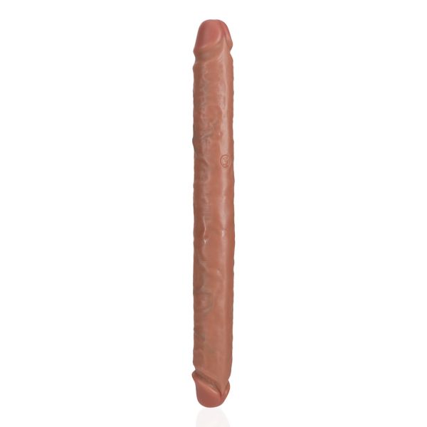 RealRock Slim Dildo doble - 35,6 cm - Tan