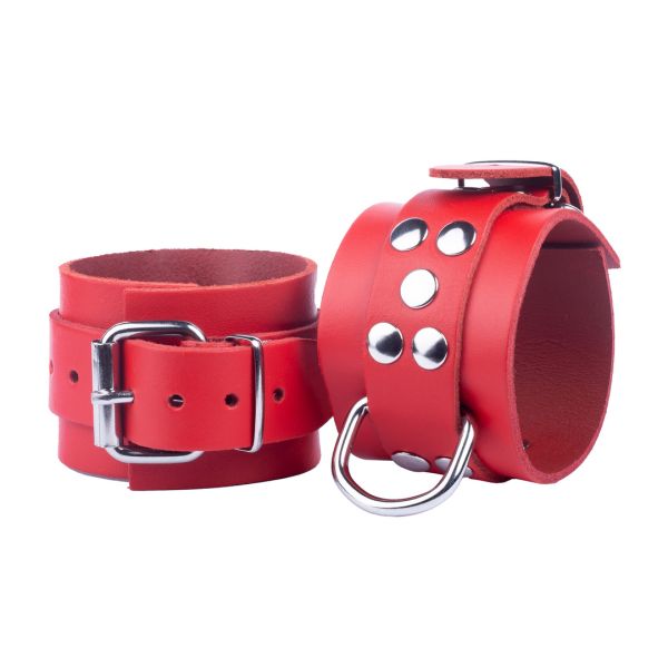 Red Leather Ultra Esposas de cuero - Rojo