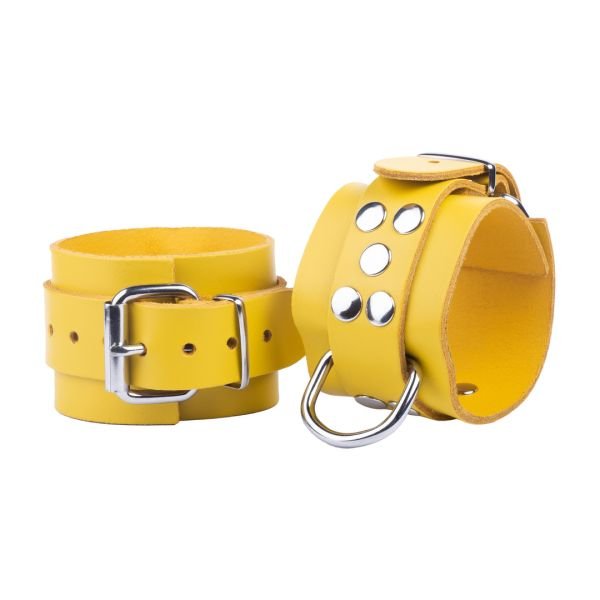 Red Leather Esposas Ultra de cuero - Amarillo