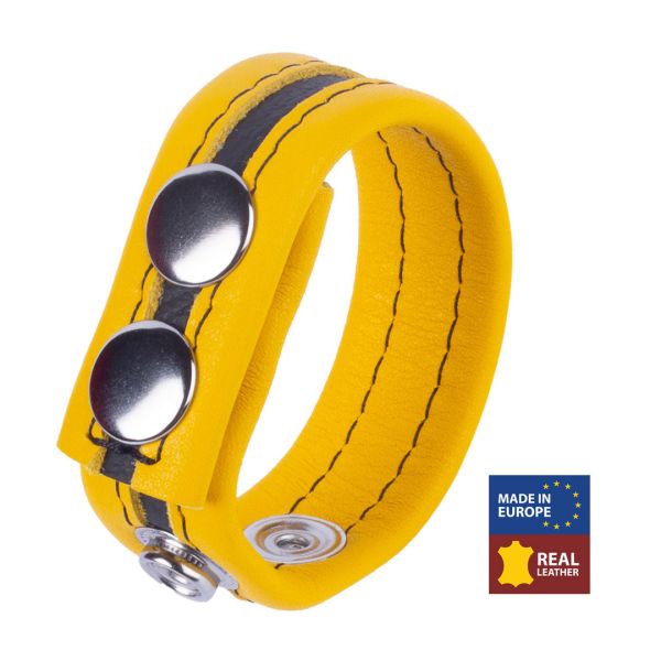 Red Leather Tippy - Cockring de cuero - Amarillo