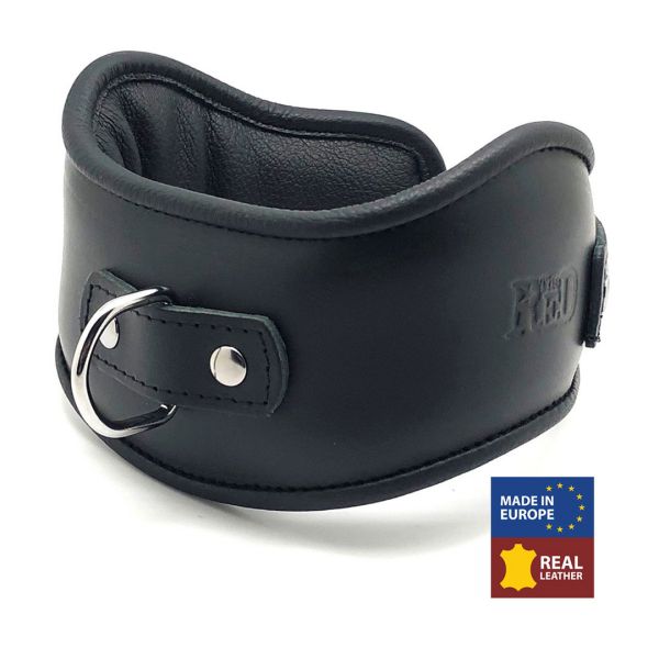 Red Leather Collar de cuero - Negro