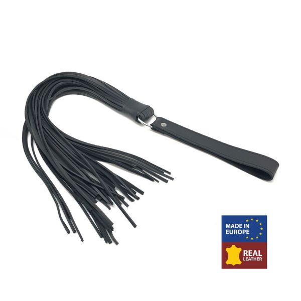 Red Leather Martinete con tiras de cuero - 75 cm - Negro