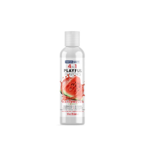 Swiss Navy 4 en 1 Playful Flavors Lubricante - Sandía, 30 ml