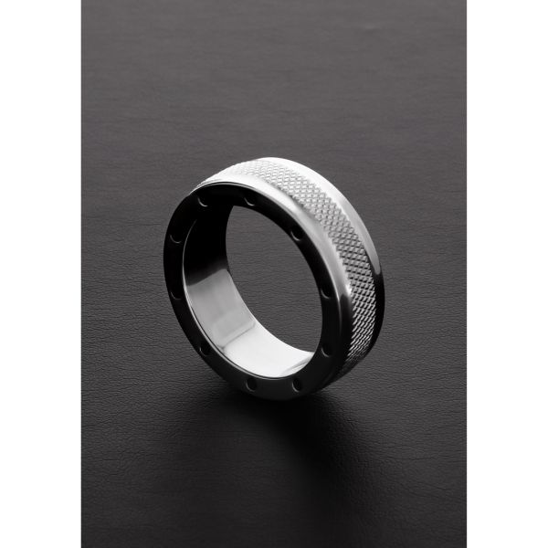 Steel by Shots COOL and KNURL Cockring de acero - 15 x 50 mm