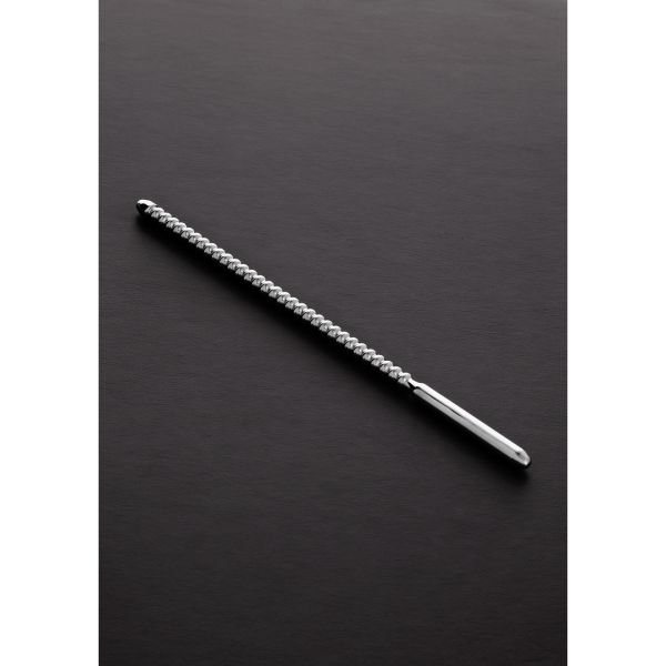 Steel DIPSTICK Ribbed - Sonda uretral estriada - 0,8 cm