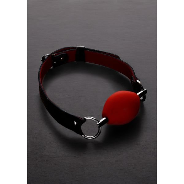 Mordaza de bola ovalada de silicona Steel - Rojo