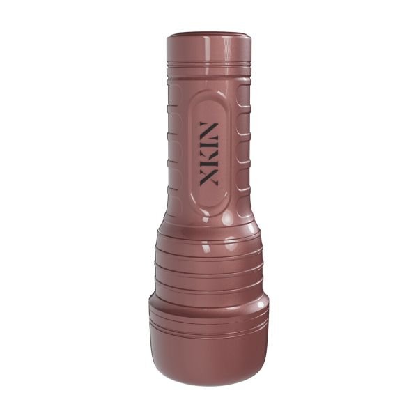 XKIN Metallix - Mila Desire - Masturbador linterna vibrador con succión - Culo - 660g - Oro rosa/Marrón claro