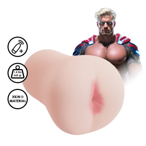 XKIN by Shots Superheroes Cumlander Masturbador vibrador - Carne