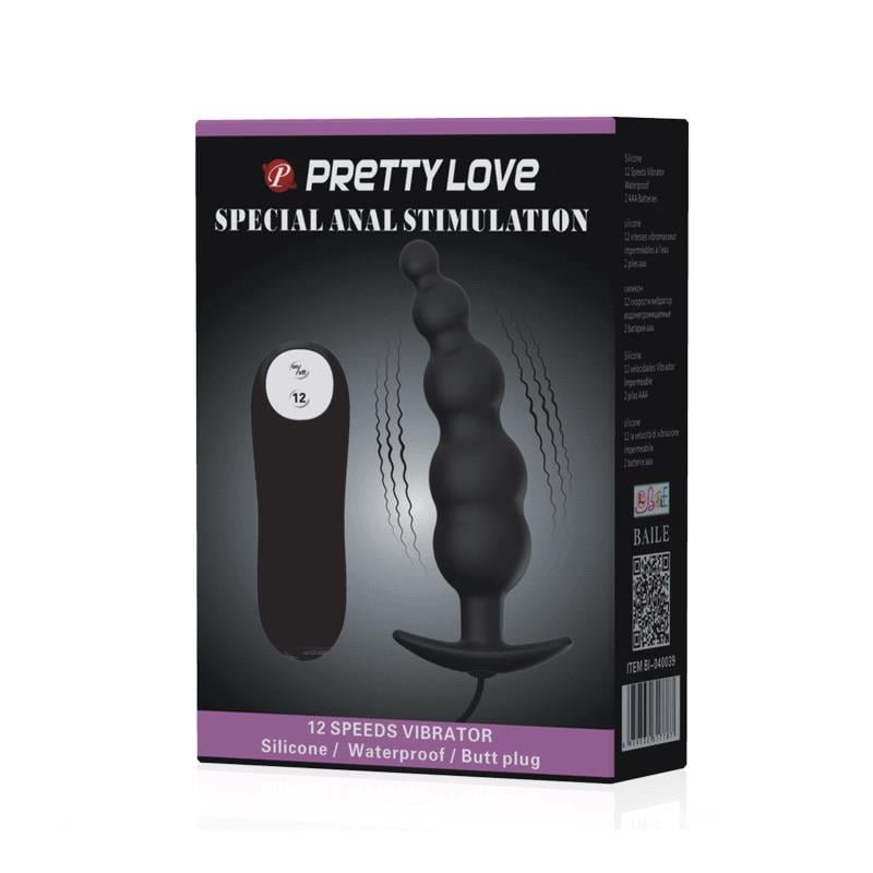 butt plug bubbles vibrator black