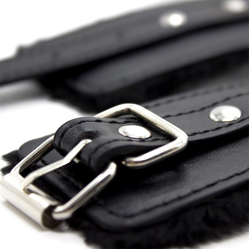 Ankle Cuffs with Black Padded Interior 35cm Black