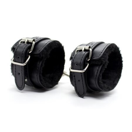 Ankle Cuffs with Black Padded Interior 35cm Black