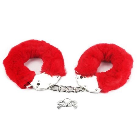 Handcuffs with Fur Red