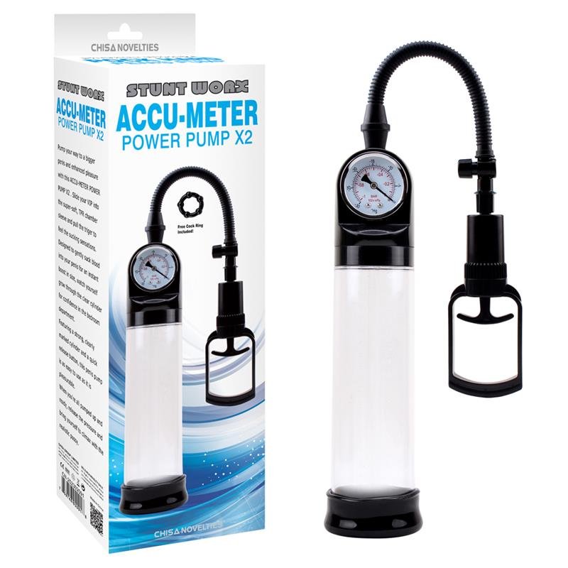 Masturbator Accu-Meter Power Pump x2